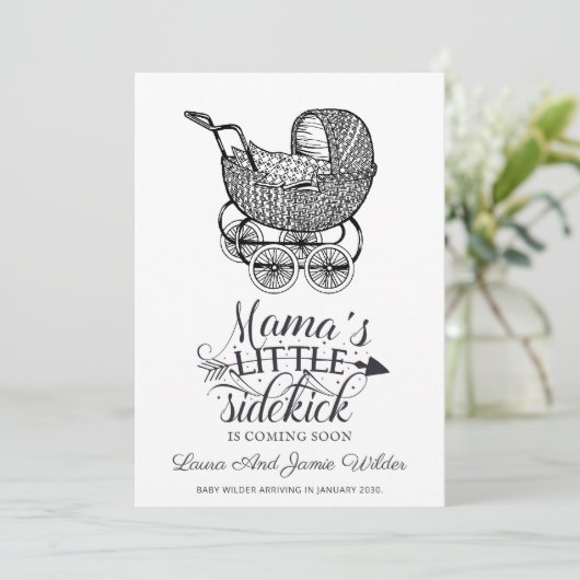 Typografie Zwangerschap Aankondiging (Staand voorkant)