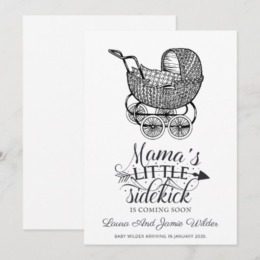 Typografie Zwangerschap Aankondiging (Voorkant / Achterkant)