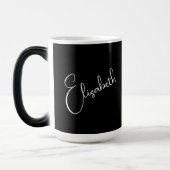 Typografie, zwart en wit, modern Koffie Magische Mok (Links)