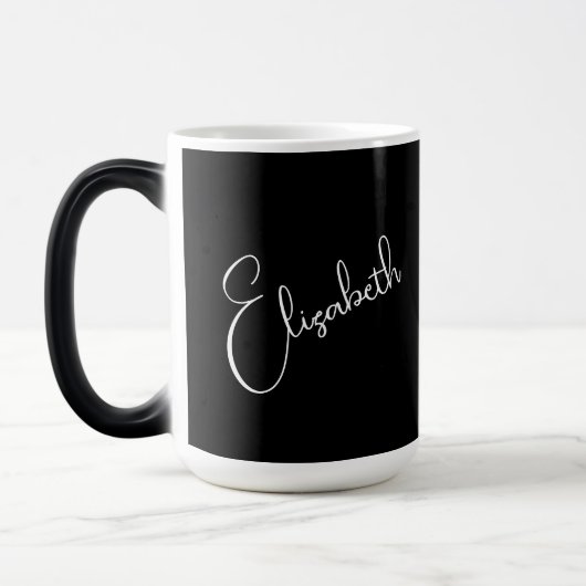 Typografie, zwart en wit, modern Koffie Magische Mok (Links)