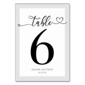 Typografie Zwart Wit bruiloft receptie Kaart (Achterkant)