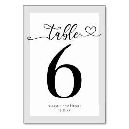 Typografie Zwart Wit bruiloft receptie Kaart