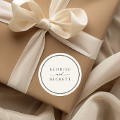 Typografie Zwart-wit Ronde bruiloft Sticker