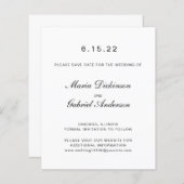 Typografie zwart wit Simple Elegant Wedding (Voorkant / Achterkant)