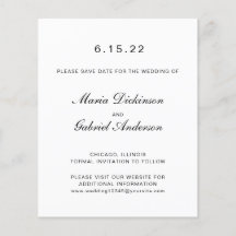 Typografie zwart wit Simple Elegant Wedding