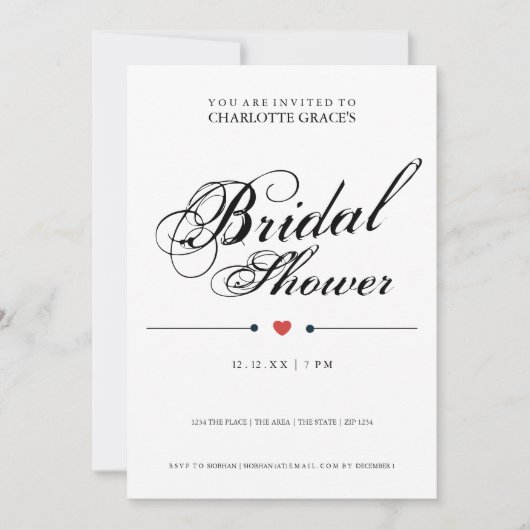 Typografie Zwart wit Vrijgezellenfeest Modern Eenv Kaart (Voorkant)