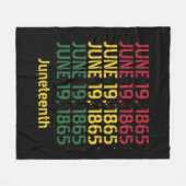 Typografie Zwarte Geschiedenis Juni 19 1865 Junete Fleece Deken (Voorkant (Horizontaal))