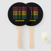 Typografie Zwarte Geschiedenis Juni 19 1865 Junete Handwaaier (Voorkant en achterkant)