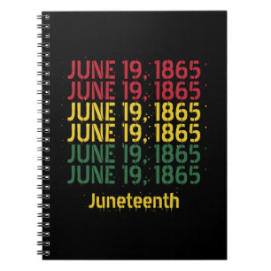 Typografie Zwarte Geschiedenis Juni 19 1865 Junete Notitieboek
