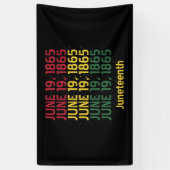 Typografie Zwarte Geschiedenis Juni 19 1865 Junete Spandoek (Verticaal)