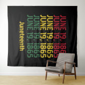 Typografie Zwarte Geschiedenis Juni 19 1865 Junete Wandkleed (In Situ (horizontaal))