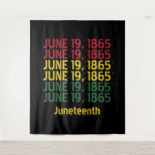 Typografie Zwarte Geschiedenis Juni 19 1865 Junete Wandkleed (Voorkant)