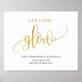 Typografiegoud laat liefdesgloed poster (Voorkant)