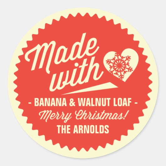  TypografieKerstcadeau Stickers / labels (Voorkant)