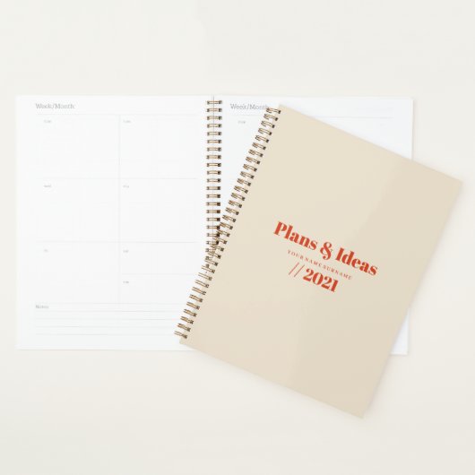 Typografieminimalistisch ontwerp planner (Display)