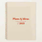 Typografieminimalistisch ontwerp planner (Voorkant)