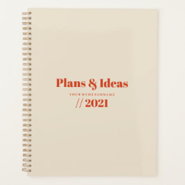 Typografieminimalistisch ontwerp planner