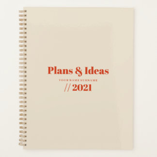 Typografieminimalistisch ontwerp planner