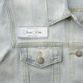 Typografienaam Tag Silver Glitter Elegant Script (In situ)