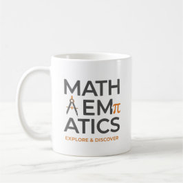 Typografieontwerp voor wiskundeleraar koffiemok