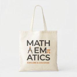 Typografieontwerp voor wiskundeleraar tote bag