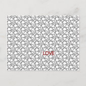 Typografiepatroon in zwart-wit briefkaart (Voorkant)