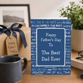 Typografiepatroon Vaderdag Cadeau Script Kaart
