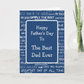 Typografiepatroon Vaderdag Cadeau Script Kaart (Voorkant)
