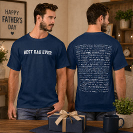 Typografiepatroon Vaderdag Cadeau Script T-shirt