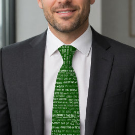 Typografiepatroon voor Vaderdag-cadeauscript Groen Stropdas