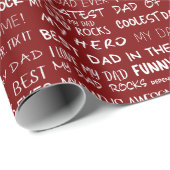 Typografiepatroon voor Vaderdag-cadeauscript in he Cadeaupapier (Rol Hoek)
