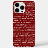 Typografiepatroon voor Vaderdag-cadeauscript in he Case-Mate iPhone Case (Achterkant)
