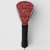 Typografiepatroon voor Vaderdag-cadeauscript in he Golfheadcover (Voorkant)
