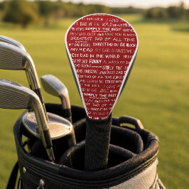 Typografiepatroon voor Vaderdag-cadeauscript in he Golfheadcover