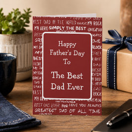Typografiepatroon voor Vaderdag-cadeauscript in he Kaart