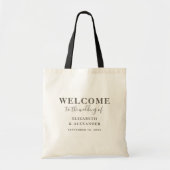 Typografiescript. Moderne, eenvoudige bruiloft wel Tote Bag (Voorkant)