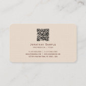 Typografiescript Terracotta Luxury Premium Linen Visitekaartje (Achterkant)