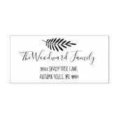 Typografisch adreslabel met vertakking rubberstempel (Afrduk)