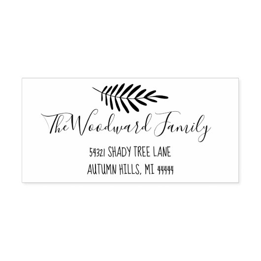 Typografisch adreslabel met vertakking rubberstempel (Afrduk)