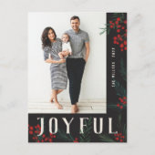 Typografisch fleschemicaliën Foto Joyful Feestdagenkaart (Voorkant)