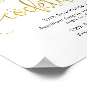 Typografisch gouden handmatige cocktails poster (Hoek)