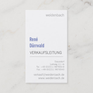 TYPografisch grijs wit blauw Visitekaartje
