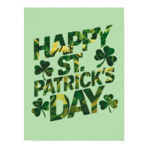 Typografisch Happy St. Patrick's Day Green Poster