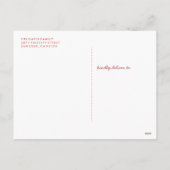 Typografisch Ho Ho Holiday Briefkaart - Berry (Achterkant)