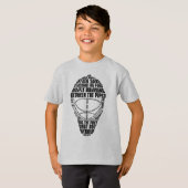 Typografisch Hockey Goalie Mask T-Shirt (Voorkant volledig)