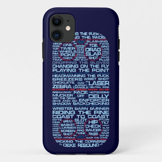 Typografisch Ice Hockey Rink iphone 5 Hoesje (Achterkant)