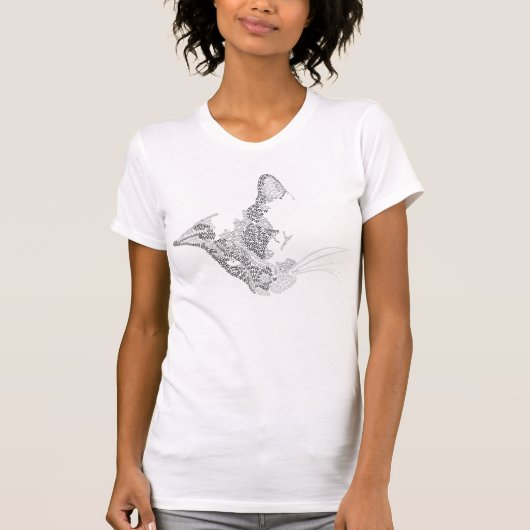 Typografisch Kat T-shirt (Voorkant)