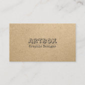 Typografisch kraftpapier visitekaartje (Voorkant)