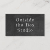 Typografisch krijtbord Visitekaartje (Voorkant)