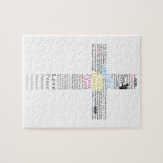 typografisch kruisbeeld legpuzzel (Horizontaal)